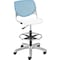 Kfi Poly Adjustable Stool, Perforated Back, Color: Sky Blue, White DS2300-BP35-SP08 - alternate 1
