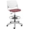 Kfi Poly Adjustable Stool, Perforated Back, Color: White, Burgundy DS2300-BP08-SP07 - alternate 1