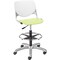 Kfi Poly Adjustable Stool, Perforated Back, Color: White, Lime Green DS2300-BP08-SP14 - alternate 1