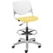 Kfi Poly Adjustable Stool, Perforated Back, Color: White, Yellow DS2300-BP08-SP12 - alternate 1