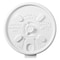 Dart Lid for 8 oz. Hot Cup, Flat, Lock Back Tear Tab, White, Pk1000 8FTL - alternate 1
