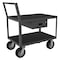 Zoro Select Low-Profile Instrument Cart with Flush Metal Shelves, Steel, 1,200 lb Load Capacity, 2 Shelves LDO-243641-2-1DR-8SPN-95 - alternate 1