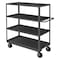 Zoro Select Utility Cart with Lipped Metal Shelves, Steel, 3,000 lb Load Capacity, 4 Shelves, 66 1/2 in L RSC-366060-4-3K-95 - alternate 1