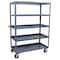Jamco Utility Cart with Lipped Metal Shelves, Steel, 3,000 lb Load Capacity, 5 Shelves, 78 in L, 37 in W CE472P600GP - alternate 1