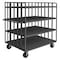 Zoro Select Single-Side-Access Slat-Wall Metal Stock Truck, Steel, 3,000 lb Load Capacity, 4 Shelves OPT-4836-4-6PH-95 - alternate 1