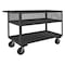 Zoro Select Utility Cart with See-Through Ventilated Walls & Lipped Metal Shelves, Steel, 2 Shelves, 52 in L RSC12-EX2448-2-3.6K-95 - alternate 1