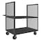 Zoro Select 14 ga. Steel 2 Sided Mesh Stock Cart 2000 lb. Capacity, 54-1/2"L x 30-1/4"W x 56-7/16"H 2SPT-EX3048-2-2K-95 - alternate 1