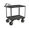 Zoro Select Utility Cart with Lipped Metal Shelves, Steel, 1,200 lb Load Capacity, 2 Shelves, 36 in L, 41 in H RSCE1P-2436-2-8SPN-95 - alternate 1