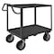 Zoro Select Utility Cart with Lipped Metal Shelves, Steel, 1,200 lb Load Capacity, 2 Shelves, 36 in L, 41 in H RSCE1P-2436-2-8SPN-95 - alternate 2