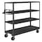 Zoro Select Utility Cart with Lipped Metal Shelves, Steel, 3,600 lb Load Capacity, 4 Shelves, 66 1/2 in L RSCE-246060-4-3.6K-95 - alternate 1