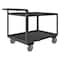 Zoro Select Utility Cart with Lipped Metal Shelves, Steel, 1,200 lb Load Capacity, 2 Shelves, 51 in L RSCR-243036-ALU-5PU-95 - alternate 1