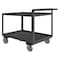 Zoro Select Utility Cart with Lipped Metal Shelves, Steel, 1,200 lb Load Capacity, 2 Shelves, 66 1/2 in L RSCR246036ALU5PU95 - alternate 1