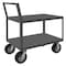 Zoro Select Low-Profile Utility Cart with Lipped & Flush Metal Shelves, Steel, 1,200 lb Load Capacity, 52 in L LDO-244841-2-8SPN-95 - alternate 2
