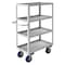 Zoro Select Corrosion-Resistant Utility Cart with Lipped Metal Shelves, Stainless Steel, 1,200 lb Load Capacity SRSC1624362ALU6PU - alternate 2