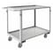 Zoro Select Corrosion-Resistant Utility Cart with Lipped Metal Shelves, Stainless Steel, 600 lb Load Capacity SRSC2016302ALU4PU - alternate 1