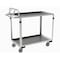 Zoro Select Corrosion-Resistant Utility Cart with Lipped Metal Shelves, Stainless Steel, 600 lb Load Capacity SRSCE2022362ALU4PU - alternate 1