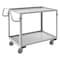 Zoro Select Corrosion-Resistant Utility Cart with Lipped Metal Shelves, Stainless Steel, 600 lb Load Capacity SRSCE2022362ALU4PU - alternate 2
