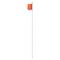 Checkers Warning Whip, White Whip, Orange Flag, Fiber Glass, Hot Plug with 12 in Pigtail, Lamp Socket FS6L-QD-O - alternate 1