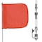 Checkers Warning Whip, White Whip, Orange Flag, Fiber Glass, Split Pole FS10-SPQD-O - alternate 1