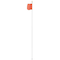 Checkers Warning Whip with Reflective X Flag, White Whip, Orange Flag, Fiber Glass FS5XL-QD-O - alternate 1