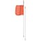 Checkers Warning Whip with Reflective X Flag, White Whip, Orange Flag, Fiber Glass FS10XL-SPQD-O - alternate 1