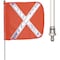 Checkers Warning Whip with Reflective X Flag, White, Fiber Glass, Debris Cap FS8X-QD-O - alternate 1