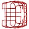 Safety Technology International Wire Cage, Steel, Surface Mount, 6 3/4 in W x 7 1/2 in H x 6 1/8 in D, Red STI-9708-R - alternate 4