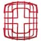 Safety Technology International Wire Cage, Steel, Surface Mount, 6 3/4 in W x 7 1/2 in H x 6 1/8 in D, Red STI-9708-R - alternate 3