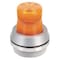 Edwards Signaling Flashing Light with Horn, Amber Lens, Silver Base, Incandescent, 120V AC, 65 FPM, 6 in Dia. 51A-N5-40W - alternate 1