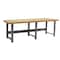 Benchpro Bolted Workbenches, Butcher Block, 96" W, 30" to 36" Height, 1600 lb., Straight RW3096 - alternate 1