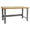 Benchpro Bolted Workbenches, Butcher Block, 72" W, 30" to 36" Height, 1600 lb., Straight RW3672 - alternate 1
