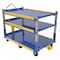 Vestil Blue/Yellow Steel Adjustable Ergo Cart Glass Filled Nylon Casters AEC-3660-3-GFN - alternate 1