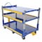 Vestil Blue/Yellow Steel Adjustable Ergo Cart Mold On Rubber Casters AEC-3660-3-MR - alternate 1