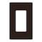 Lutron Designer Wall Plates, Number of Gangs: 1 Gloss Finish, Brown CW-1-BR - alternate 1