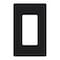 Lutron Designer Wall Plates, Number of Gangs: 1 Gloss Finish, Black CW-1-BL - alternate 1