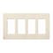 Lutron Designer Wall Plates, Number of Gangs: 4 Thermoset, Gloss Finish, Light Almond CW-4-LA - alternate 1
