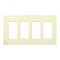 Lutron Designer Wall Plates, Number of Gangs: 4 Gloss Finish, Almond CW-4-AL - alternate 1