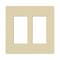 Lutron Designer Wall Plates, Number of Gangs: 2 Gloss Finish, Ivory CW-2-IV - alternate 1
