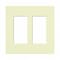 Lutron Designer Wall Plates, Number of Gangs: 2 Gloss Finish, Almond CW-2-AL - alternate 1