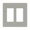 Lutron Designer Wall Plates, Number of Gangs: 2 Thermoset, Gloss Finish, Gray CW-2-GR - alternate 1