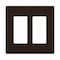 Lutron Designer Wall Plates, Number of Gangs: 2 Thermoset, Gloss Finish, Brown CW-2-BR - alternate 1