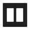 Lutron Designer Wall Plates, Number of Gangs: 2 Gloss Finish, Black CW-2-BL - alternate 1