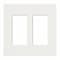 Lutron Designer Wall Plates, Number of Gangs: 2 Satin Finish, Snow SC-2-SW - alternate 1