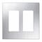 Lutron Designer Wall Plates, Number of Gangs: 2 Satin Finish, Stainless Steel CW-2-SS - alternate 1