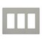 Lutron Designer Wall Plates, Number of Gangs: 3 Gloss Finish, Gray CW-3-GR - alternate 1