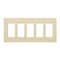 Lutron Designer Wall Plates, Number of Gangs: 5 Gloss Finish, Ivory CW-5-IV - alternate 1