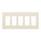 Lutron Designer Wall Plates, Number of Gangs: 5 Thermoset, Gloss Finish, Light Almond CW-5-LA - alternate 1