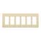 Lutron Designer Wall Plates, Number of Gangs: 6 Thermoset, Gloss Finish, Ivory CW-6-IV - alternate 1
