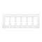 Lutron Designer Wall Plates, Number of Gangs: 6 Thermoset, Gloss Finish, White CW-6-WH - alternate 1