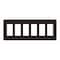 Lutron Designer Wall Plates, Number of Gangs: 6 Thermoset, Gloss Finish, Brown CW-6-BR - alternate 1